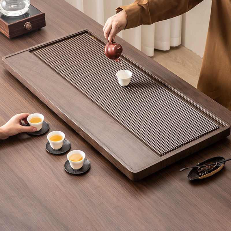 2025高档实木茶盘家用原木托盘功夫茶具套装排水办公室茶海泡茶台