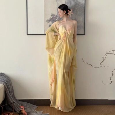 法式三亚海边度假连衣裙