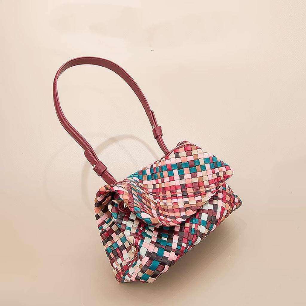 【格格来了】2025新款时尚经典编织单肩手提女包-B2529,箱包皮具/热销女包/男包,通用款女包,淘宝优惠券,粉丝福利购,淘宝优惠卷