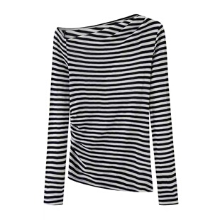 商场同款 针织衫 2026春装 洋气设计感条纹休闲短袖 女601138 新款 艾