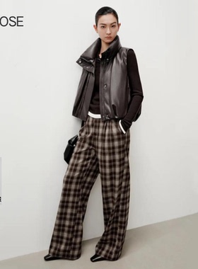 2025秋冬季新款艾诺丝百搭米格咖直筒休闲裤子女304116