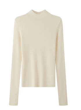 艾诺丝商场同款2025秋季新款纯色打底衫女修身羊毛针织衫AR804017