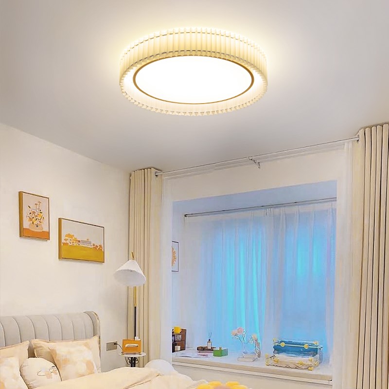 2023年新款主卧极简吸顶灯具中式日式简约现代创意百褶儿童房吊灯