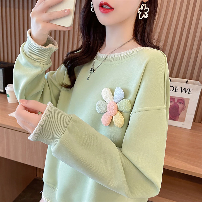 小个子卫衣女秋冬季2023新款韩版宽松加绒加厚拼色百搭上衣服外套