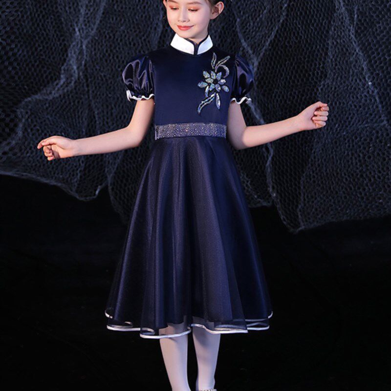 新款儿童演出服中学生初中生小学生大合唱团女朗诵队歌咏比赛服装