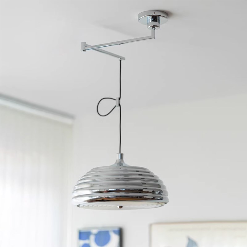 光轮吊灯法式包豪斯可移位摇臂餐厅吧台客厅灯现代简约卧室书房灯