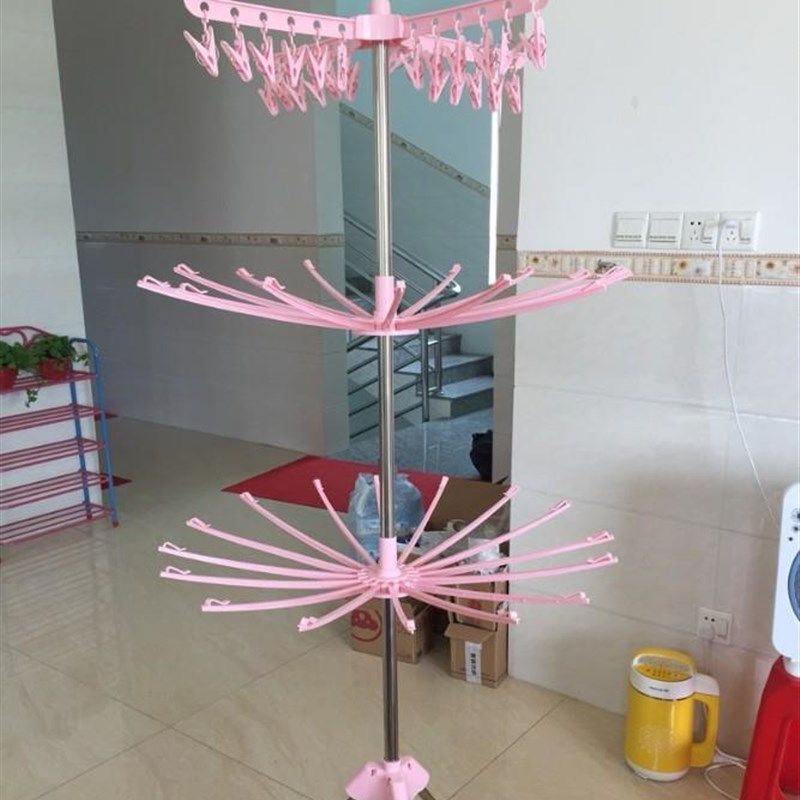 伞形婴儿晒衣架晾衣架落地式毛巾架折叠阳台多功能室内宝宝尿布架