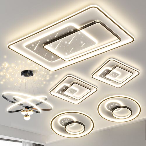 主客厅灯吸顶f灯2024年新款现代简约大气大灯led超亮家用餐吊灯具