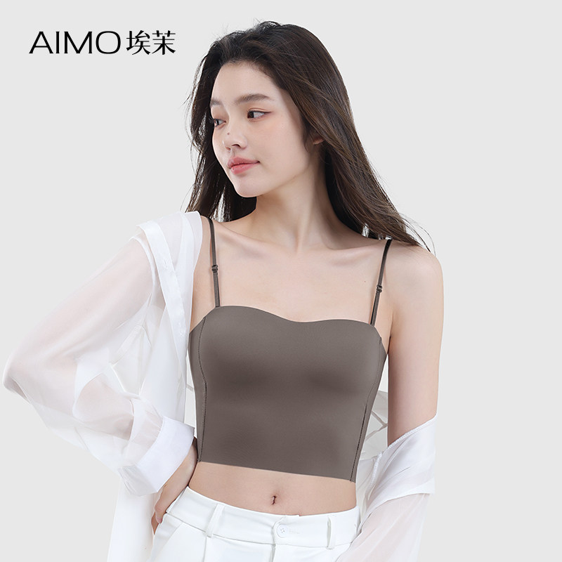吊带背心女免穿文胸一体式薄款抹胸内搭2024新款无痕美背打底内衣