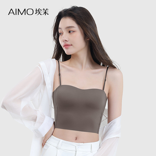 吊带背心女免穿文胸一体式薄款抹胸内搭2024新款无痕美背打底内衣
