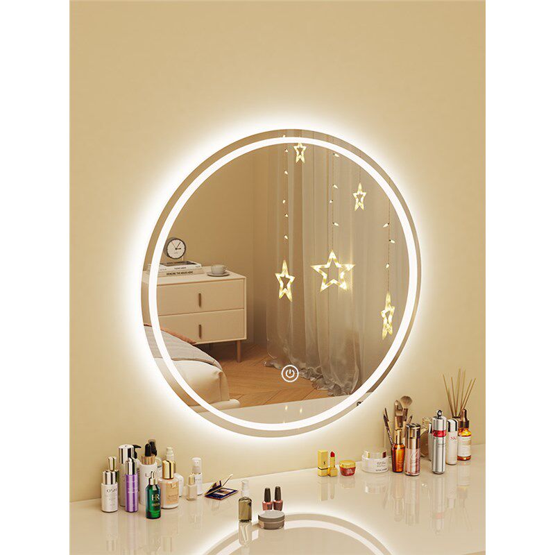 化妆镜壁挂2024新款主卧梳妆镜挂墙式高级智能led带灯梳妆台镜子