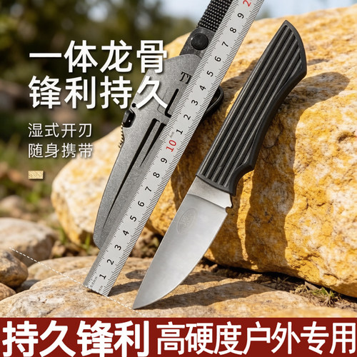 TH2刀dp02生存者小直刀pm115粉末钢小刀锋利高硬度户外刀切菜刀