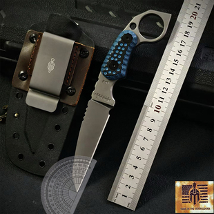 米勒兄弟M5随身小刀荒野外求生刀生存刀水果刀小直刀战术刀指环刀