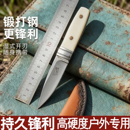 M390新款粉末钢高硬度锋利小直刀野外求生便捷携带手把肉刀水果刀