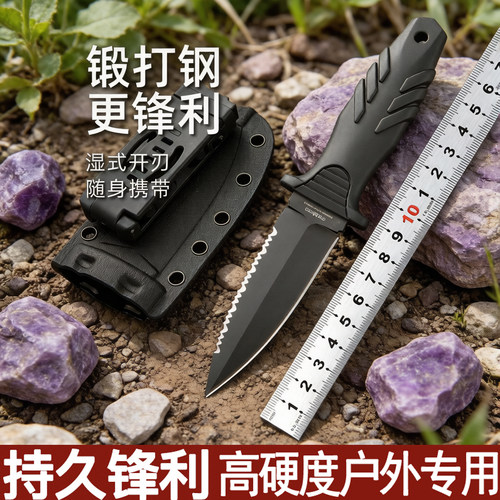 狐狸直刃FX-647S埃姆斯REOS户外直刀野外防身求生刀特殊用途刀