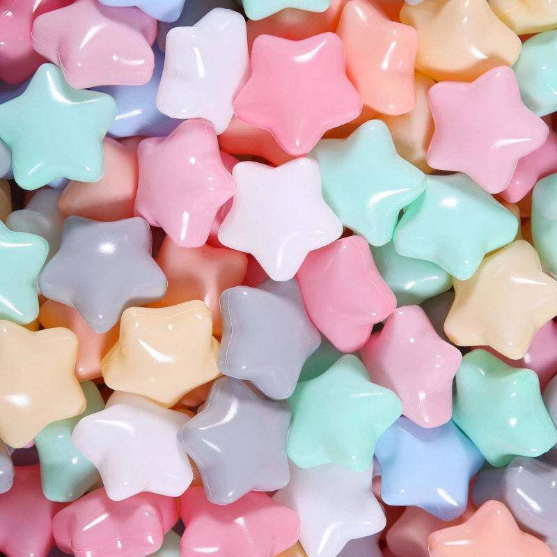 星星海洋球家用珠光加厚 儿童五角星波波球宝宝玩具球洗澡球球