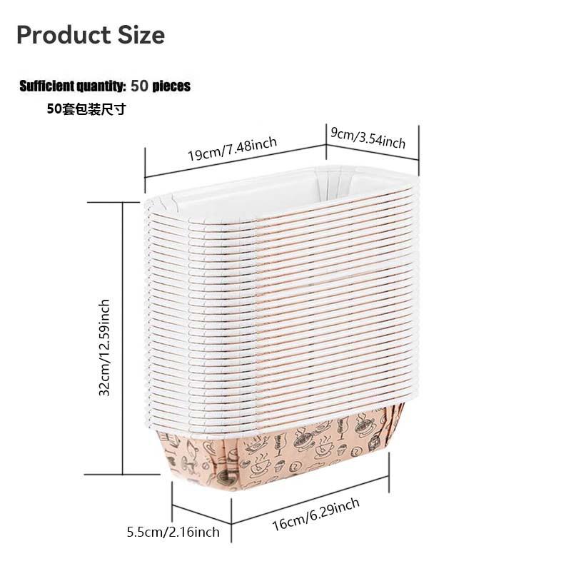 加厚中号面包纸托船型淋膜杯蛋糕纸杯淋膜蛋糕杯耐考蛋糕托50个装