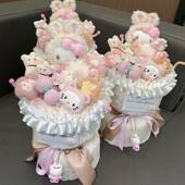 生日礼物女生hellokitty玩偶花束情人节哈喽kt礼物送女孩儿童闺蜜