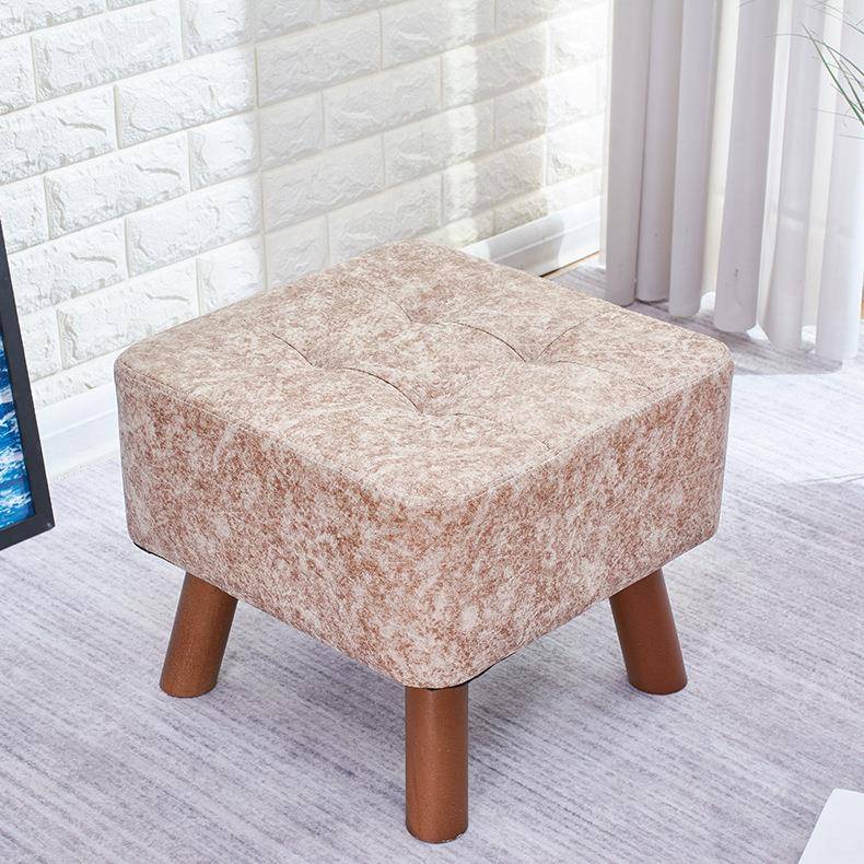 新款实木小凳子家用沙发凳皮凳创意卧室客厅换鞋凳时尚儿童小板凳