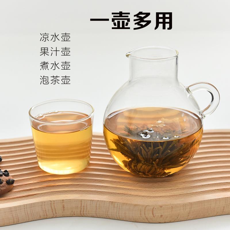 冷水壶玻璃耐高温家用防爆大容量花茶壶茶具套装可明火加热凉水壶