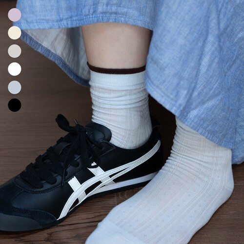 BigSocks薄款暗纹网眼无骨棉袜