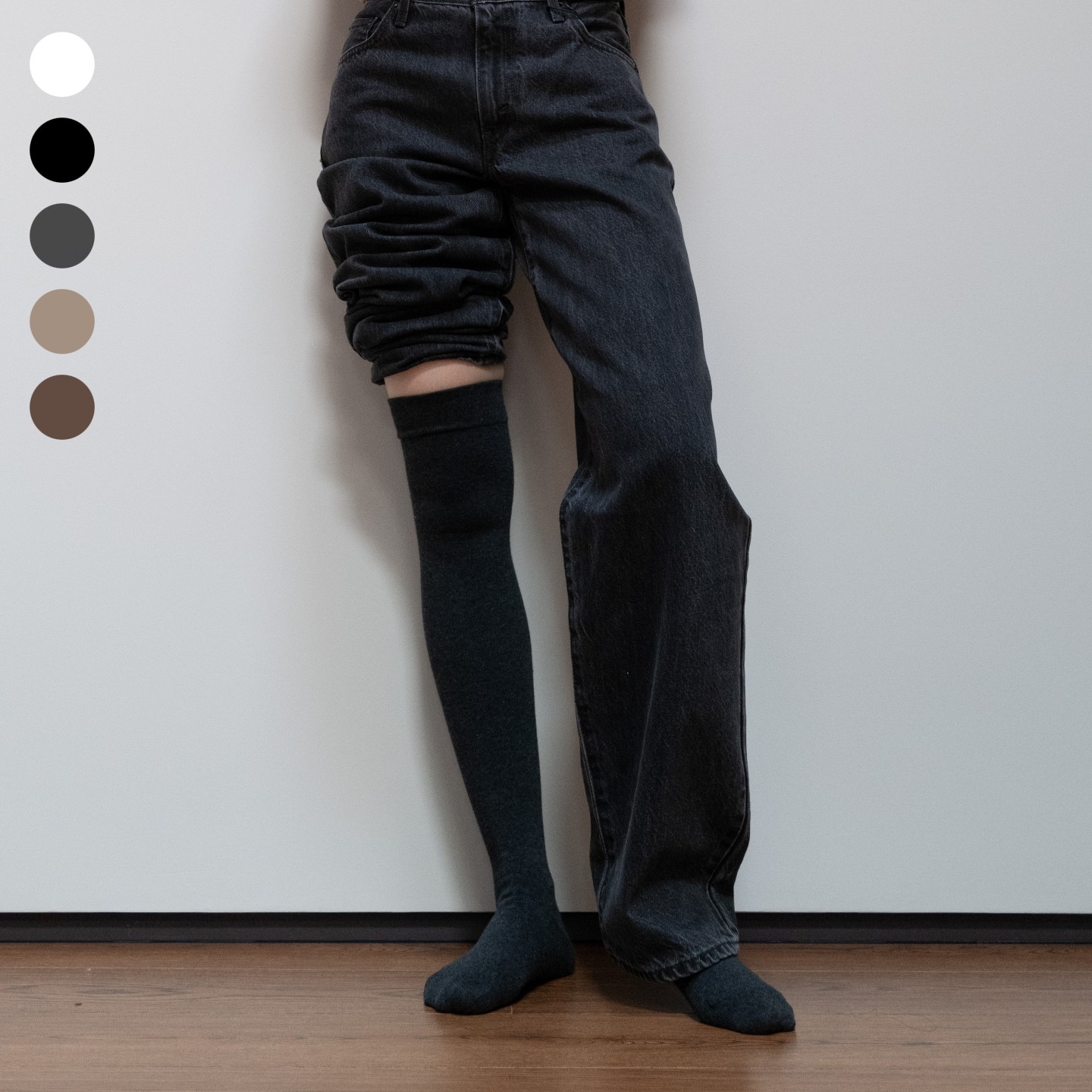 BigSocks过膝压力袜无骨不易起球显瘦保暖不易滑落深灰格雷系秋冬,女士内衣/男士内衣/家居服,长筒袜,淘宝优惠券,粉丝福利购,淘宝优惠卷