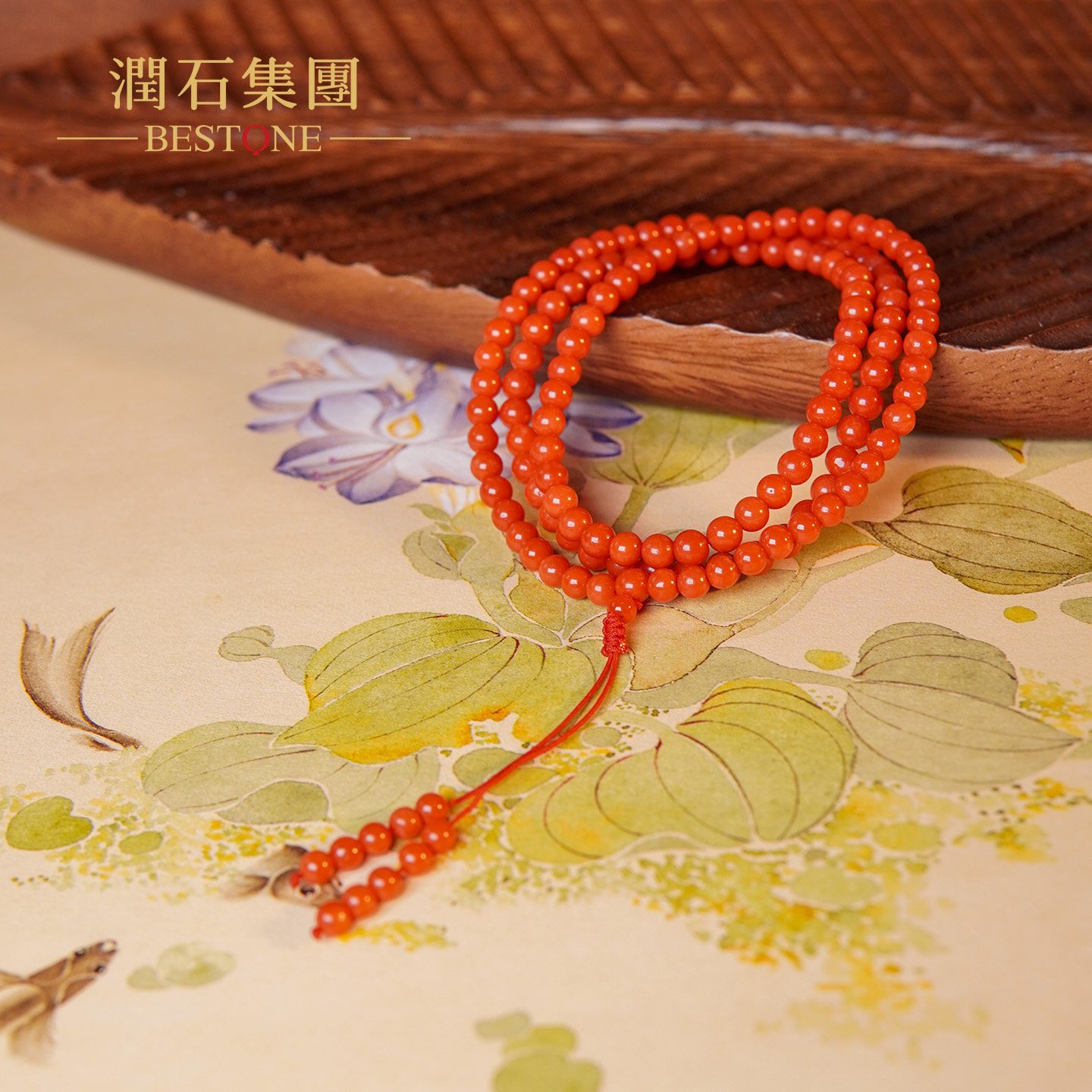 润石珠宝（饰品）琼枝珊瑚圆珠多圈手串天然沙丁级珊瑚手串S925银,珠宝/钻石/翡翠,珊瑚,淘宝优惠券,粉丝福利购,淘宝优惠卷