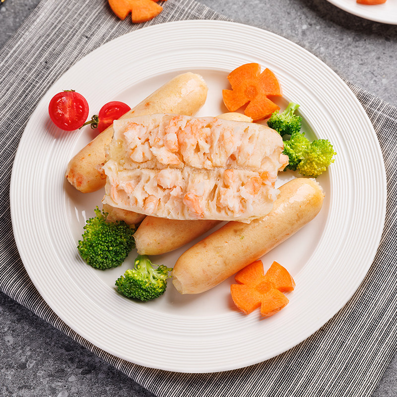 原海新港鲜虾肠烤肠墨鱼肠虾肉肠儿童营养早餐空气炸锅半成品,水产肉类/新鲜蔬果/熟食,虾类制品,淘宝优惠券,粉丝福利购,淘宝优惠卷