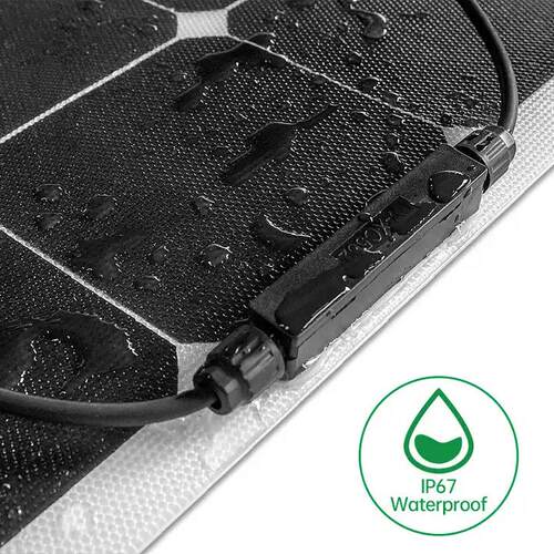 全黑色 ETFE 柔性太阳能板 100w 高效半柔性太阳能充电板光伏组件