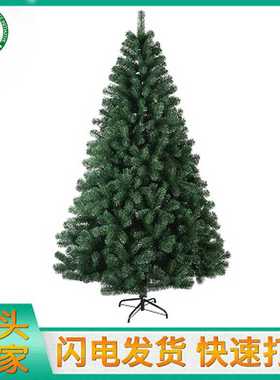 多规格圣诞树 户外居家装饰圣诞摆件 180cmPVC绿色加密普通圣诞树