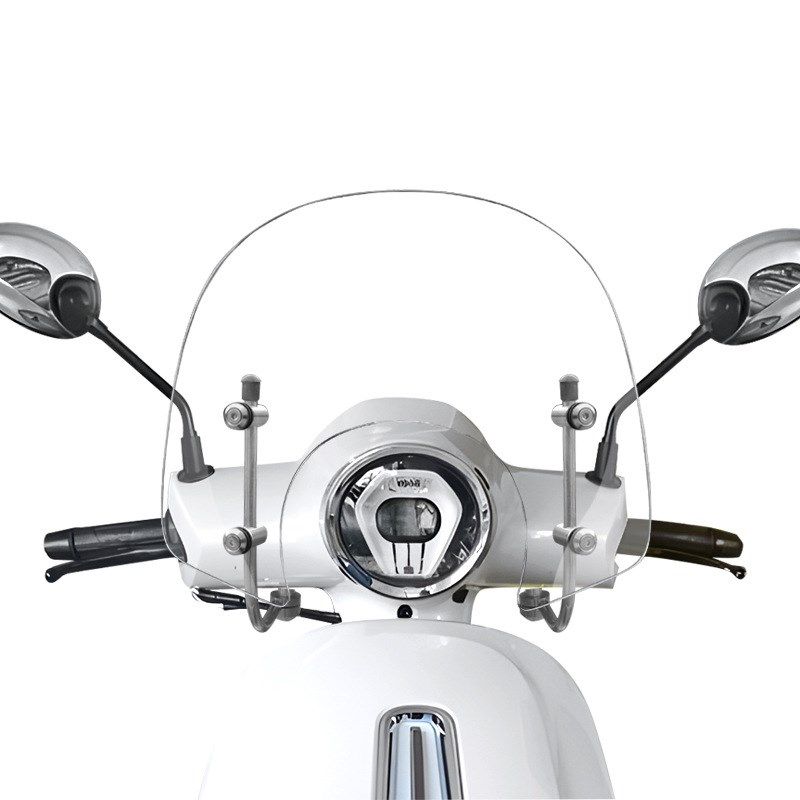 无极SR150C PRO复古踏板摩托车加厚前风挡改装配件挡风玻璃挡风板