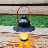 新款 户外松果野营氛围照明灯便携三色光野营灯充电手提可挂露营灯