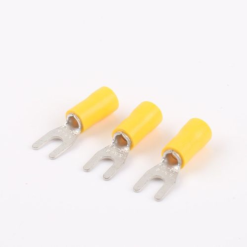 冷压接线端子SV5.5-4叉形预绝缘端子 插簧连接器 U型Y型绝缘插片