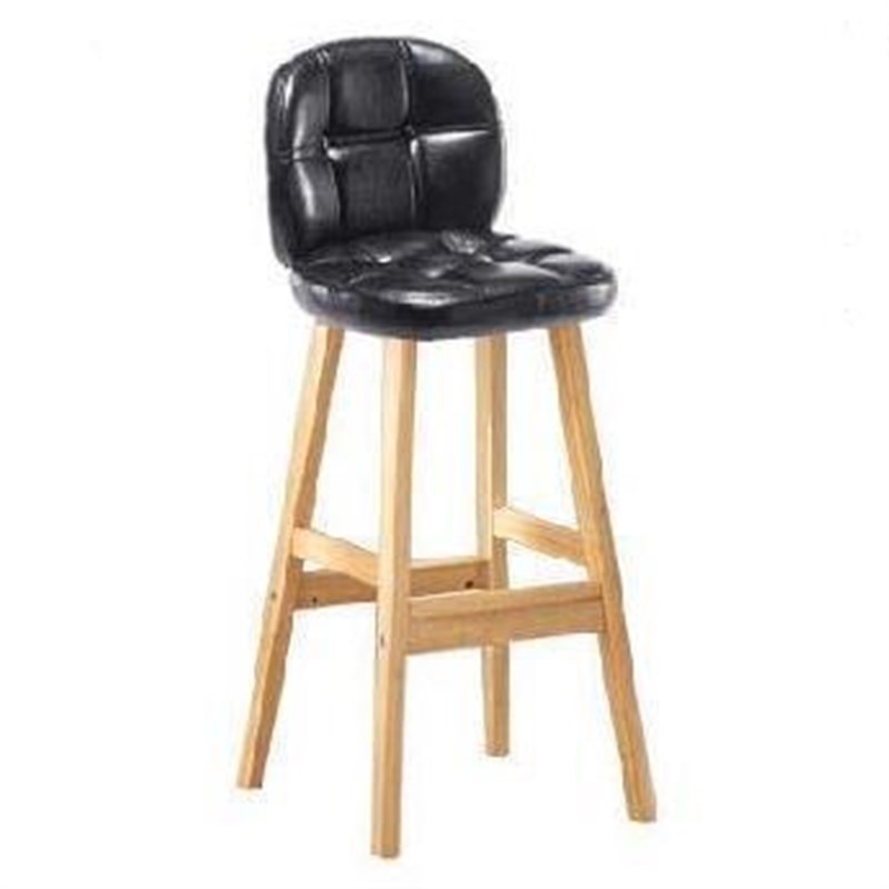 木质吧台脚子现代简约高椅凳靠背高椅家用酒吧桌椅吧凳吧凳子