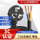 国标纯铜电源线带插头三芯电缆线10A16a大功率1.5 4平方插头带线