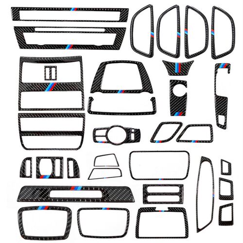 适用宝马5系F18改装内饰520LI525li 档把中控空调出风口饰贴配件