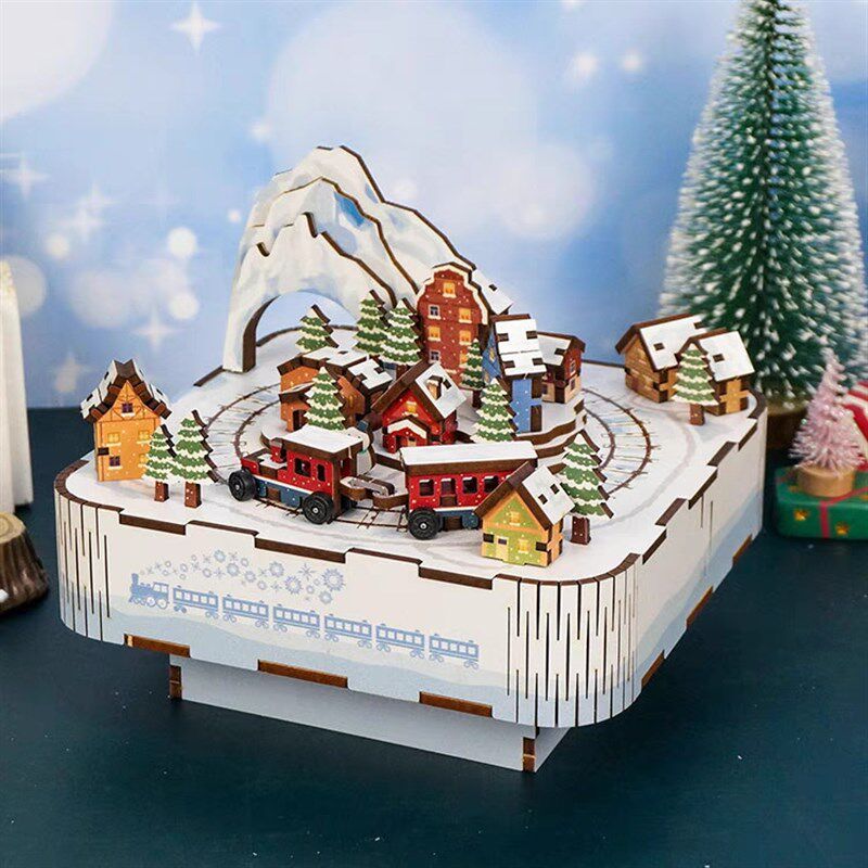 同趣拼装八音盒西西弗书店同款木质diy手工拼插积木玩具礼物女