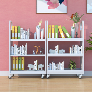 书车书梯图书馆平板小推车档案室静音手推车二层三层步梯钢制