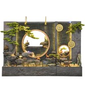 新款 流水墙屏风庭院园景观装 饰品公司饭店大厅业招财