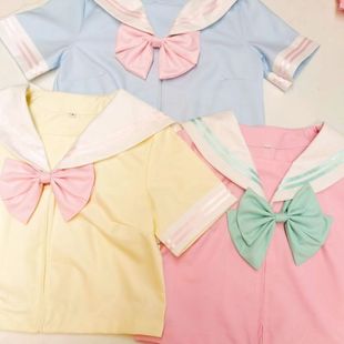 【2041人收藏】新款复刻bodyline美少女日系短袖jk水手服制服套装