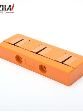 黄色水平三相固定铜排间距100绝缘母线夹支架单排双铜排母线框