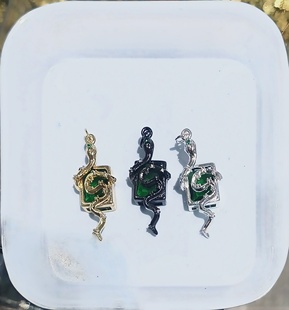 灵蛇斯莱特林蛇骨链复古魔法系少女项链吊坠合金配件