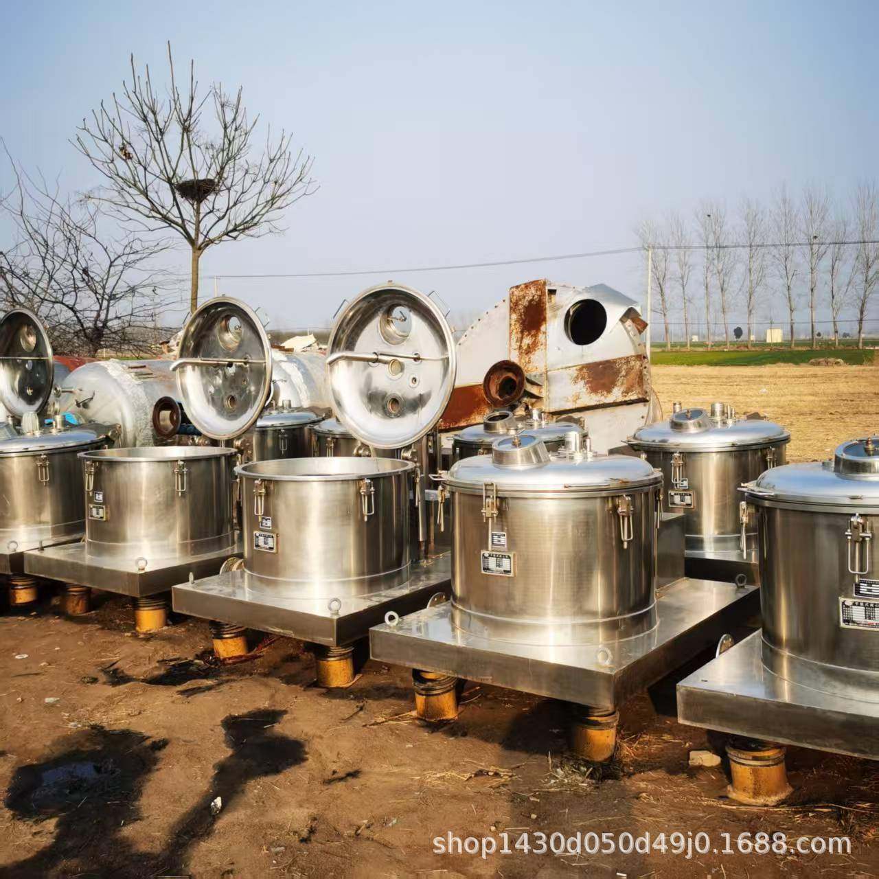 八成新平板吊带脱水离心机1200型高速工业大型密闭食品化工平板