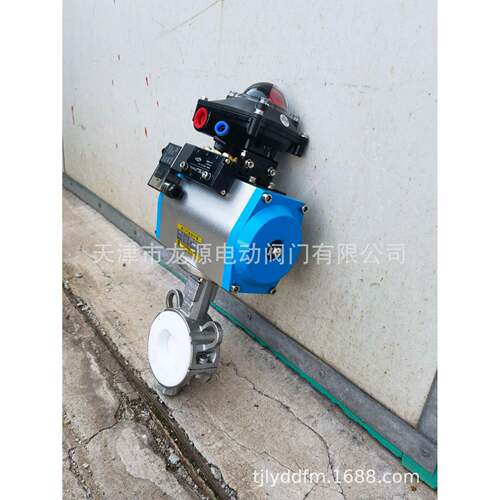 D671X动龙源软密气封/全衬四氟F夹4/阀F46蝶阀 气动对蝶规格全
