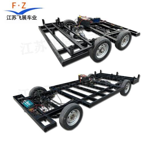 电动四轮外贸出口折叠款线控底盘转向机助力刹车手柄遥控拆卸底盘