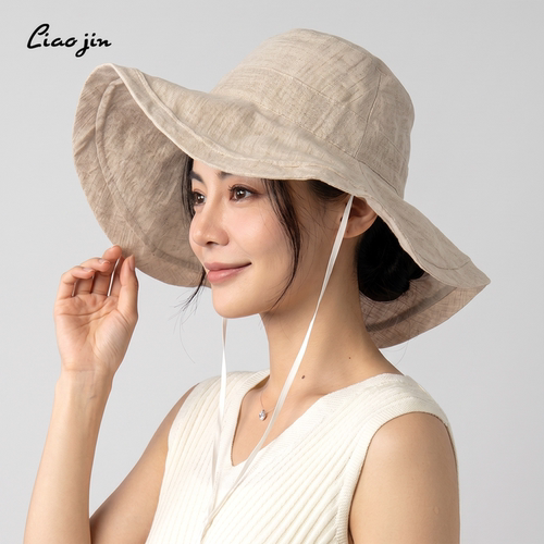 云汀｜汉麻大檐渔夫帽女夏季