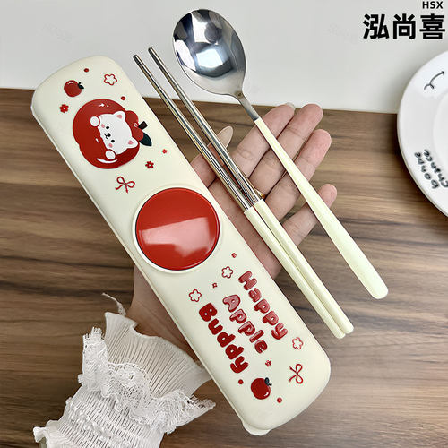 不锈钢筷子勺子套装便携餐具