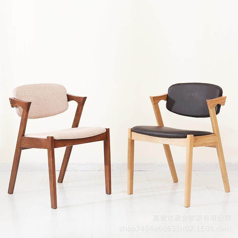 白橡木全实木餐椅北欧温莎椅卧室化妆椅简约家用书桌椅休闲靠背椅