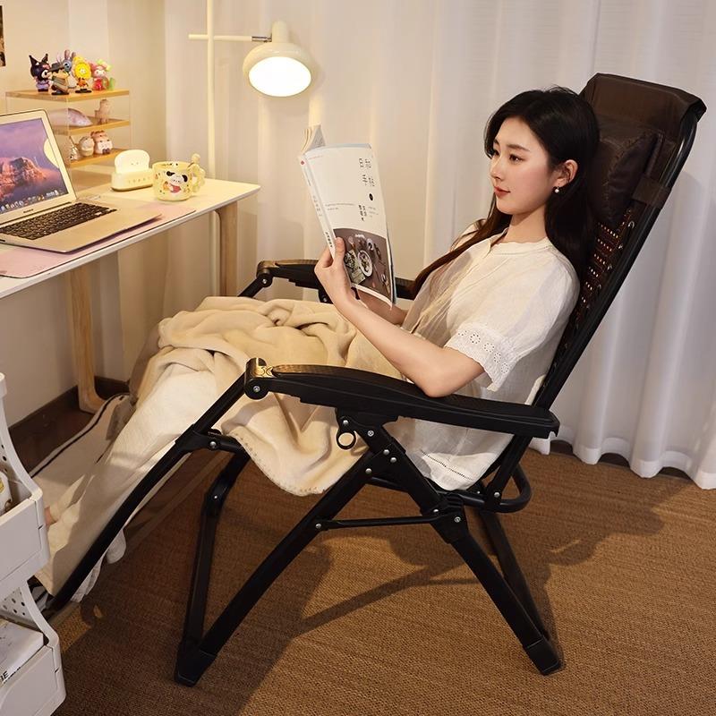 躺椅午休折叠办公室学生宿舍椅懒人午睡可躺两用靠背电脑椅子睡椅