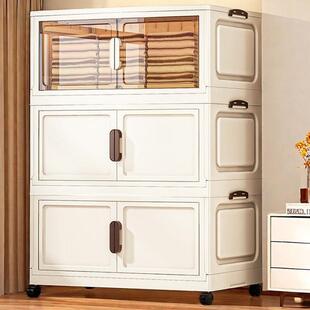 加厚卧室床头柜折叠免安装收纳柜客厅储物柜置物柜